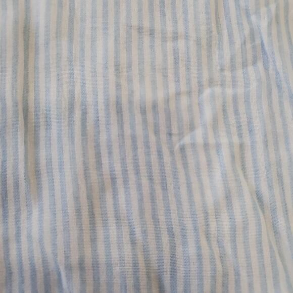 Faherty Shirt Mens Large Blue Striped Short Sleeve Button Down Organic Cotton - Picture 4 of 9